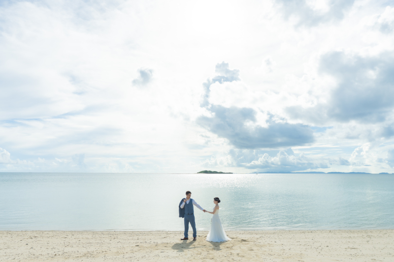 お支度が終わり、ビーチ撮影からスタートです！