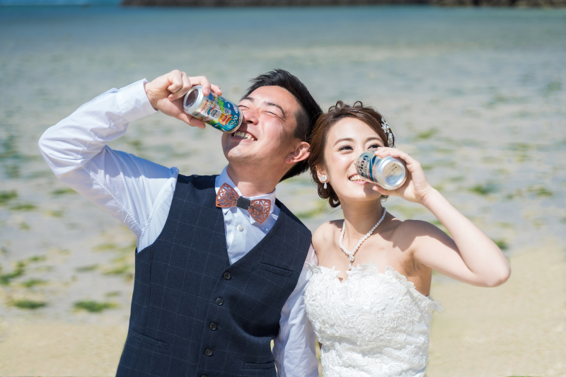 夏のような日差しにオリオンビールがよく似合う！