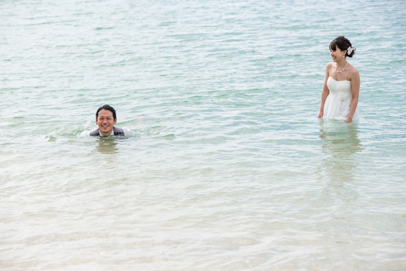 沖縄の海を全身で!