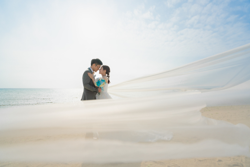 ドラマチックなベールショット