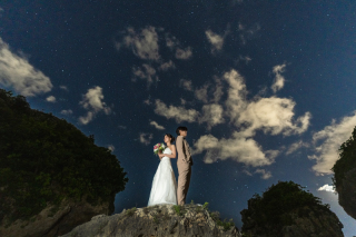 秋のナイトフォトウェディング