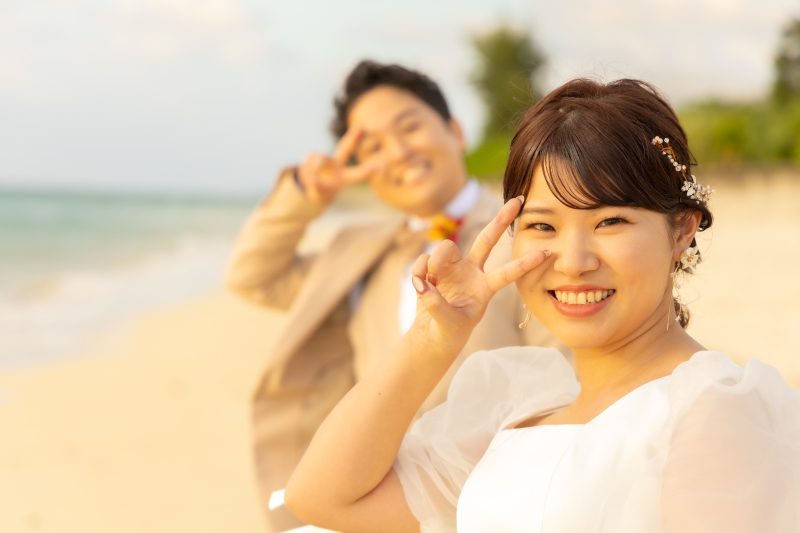 ラストカットはご新婦様メインでピースショット！