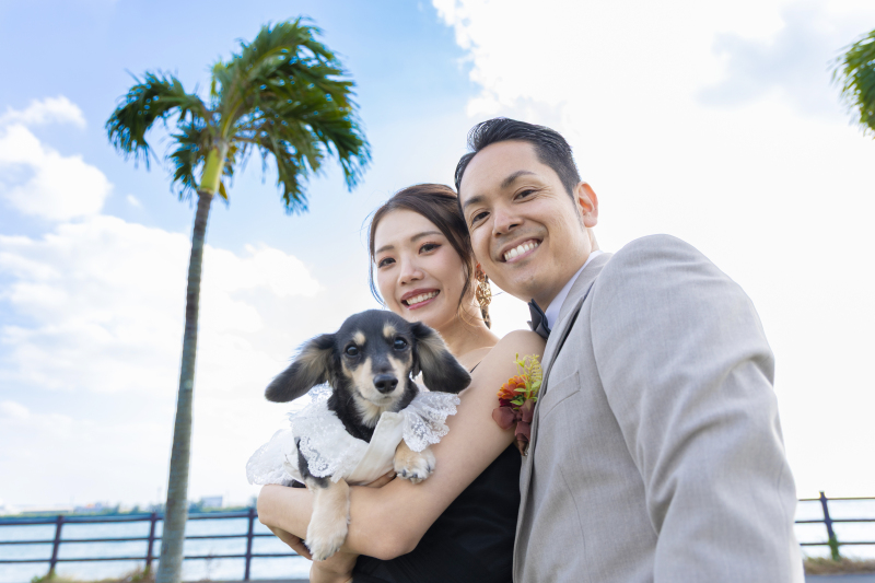 大切な家族であるワンちゃんも参加して。