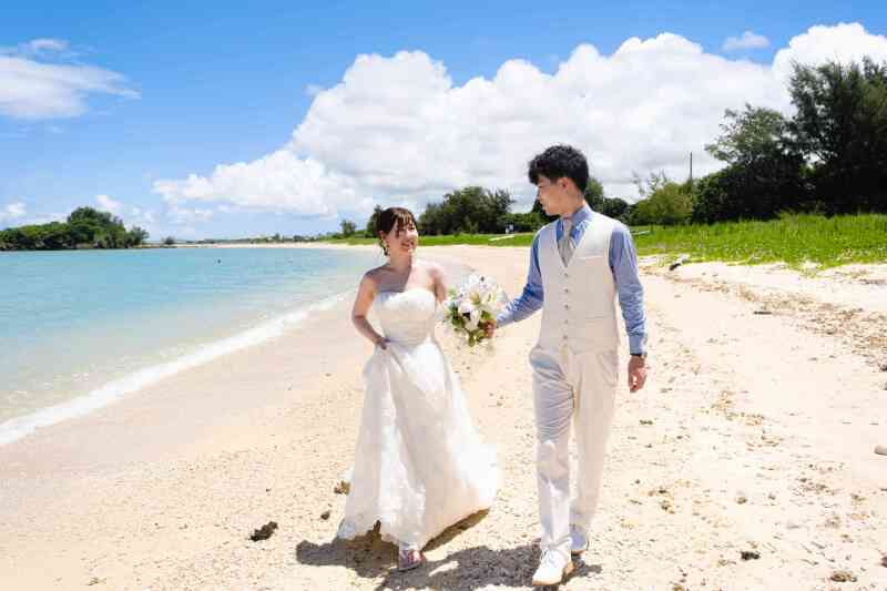 青空をバックに