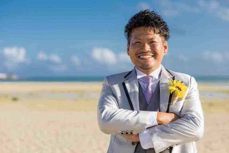 にっこり笑顔で