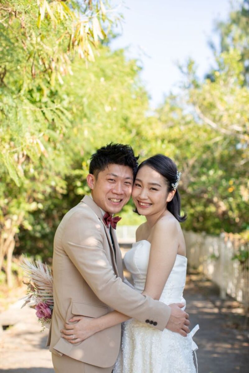 笑顔が弾けるツーショット