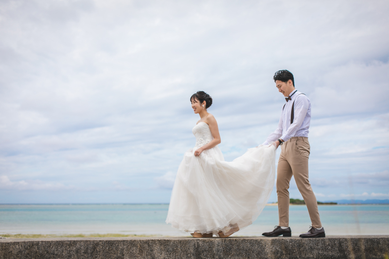 ワクワクしながらビーチへ