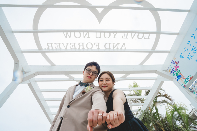 最後はハートの映えスポット・・！