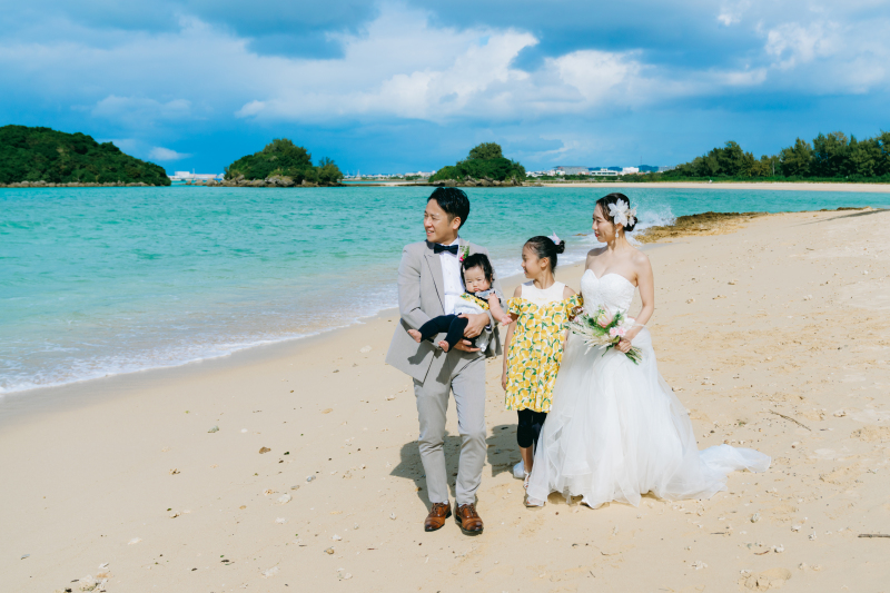 お子さんも参加しての撮影♩緊張が和らぎます。