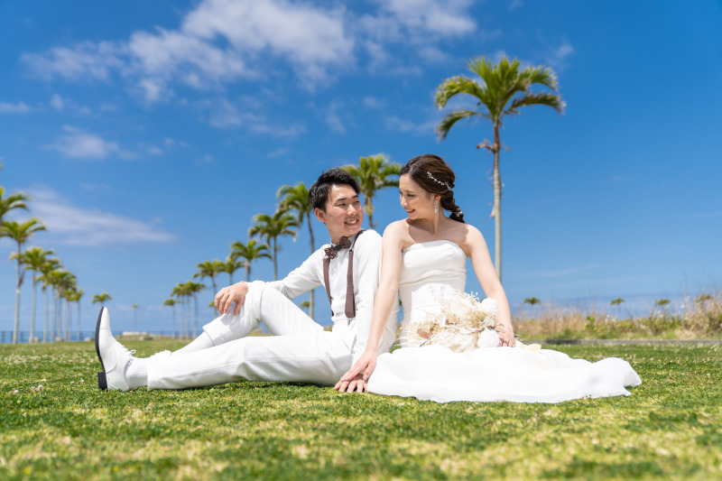 次はヤシの木ロードに移動してグリーン撮影!