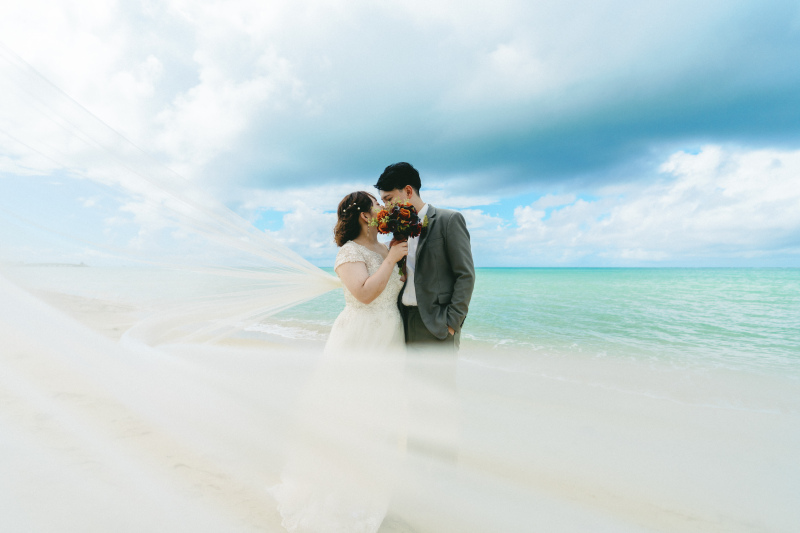 風になびくベール