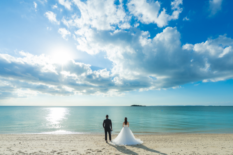 美しいビーチにうっとり。静かに撮影スタートです！