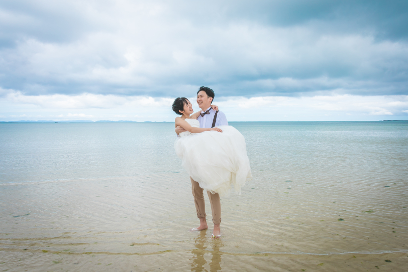 雨上がりに叶ったビーチフォト