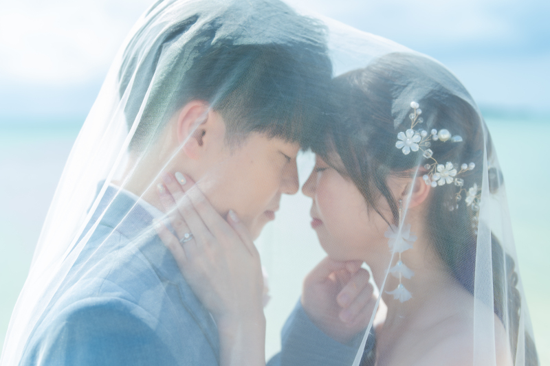 ベールショットはロマンチックに...