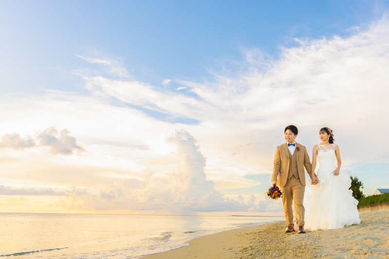 波打ち際を歩いて景色をたのしむリラックスタイム♬