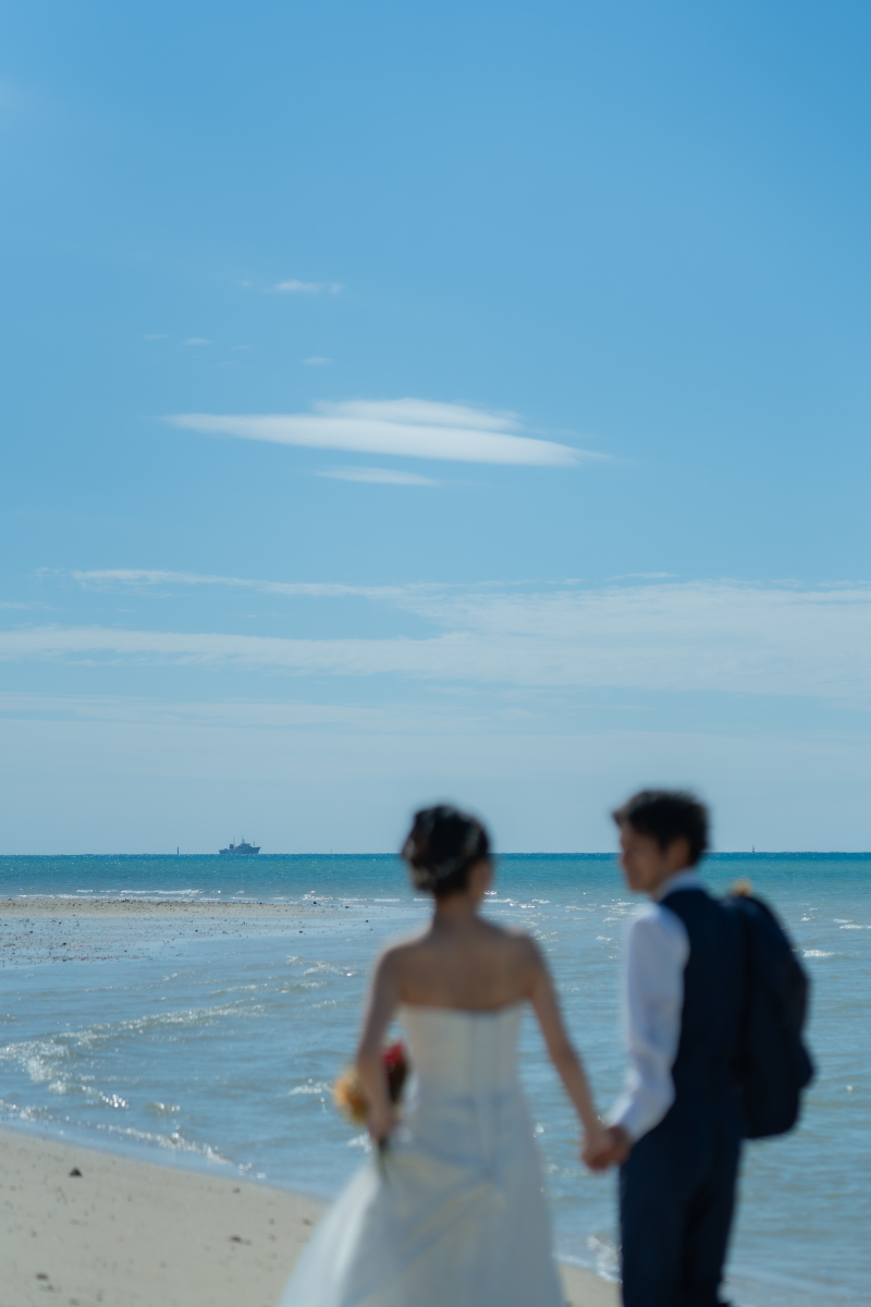 お支度が終わってビーチに到着！撮影スタート♬