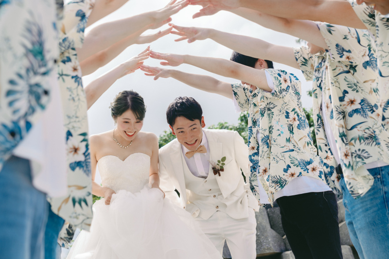 ご家族様から祝福のアーチ☆