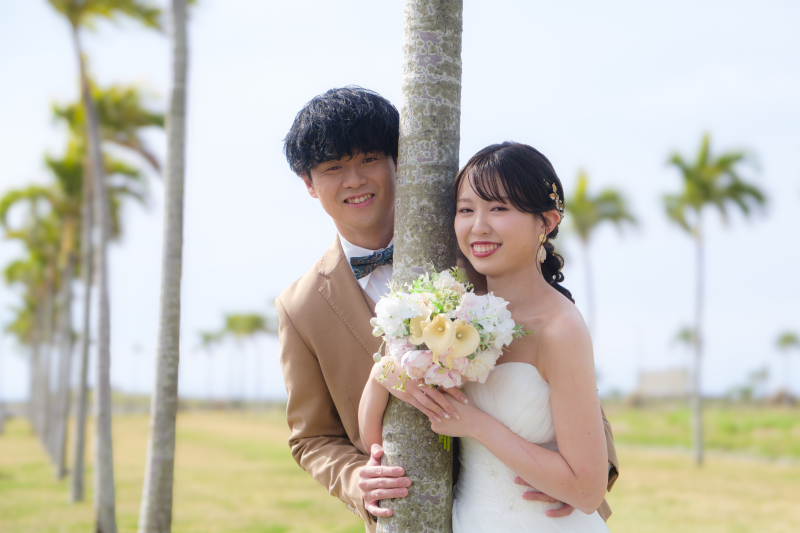 ヤシの木ロードで撮影!