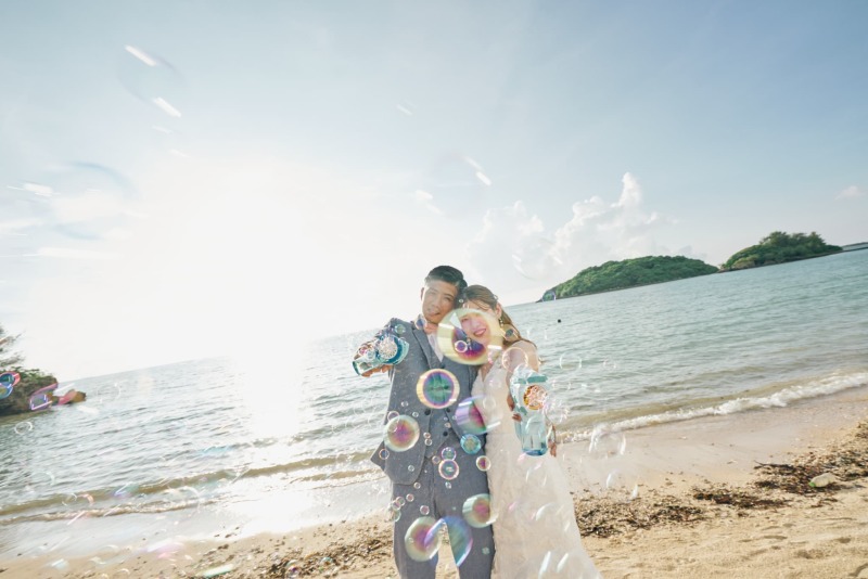 シャボン玉に囲まれて★