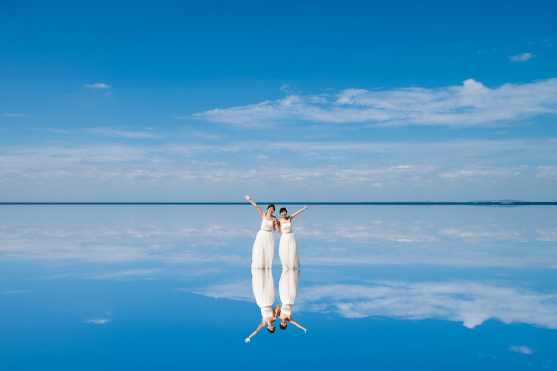 「ウユニ塩湖風」ショット