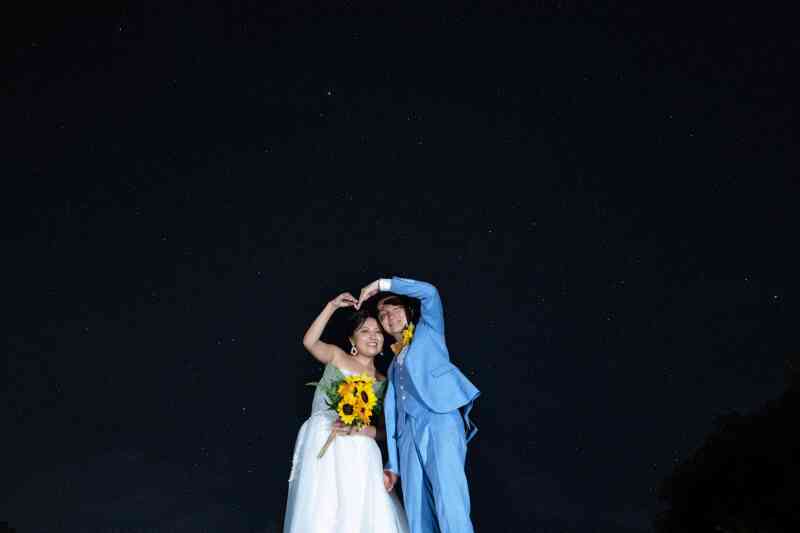 ハートを描いて