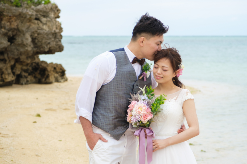 2人の身長差があるからこそのポーズ