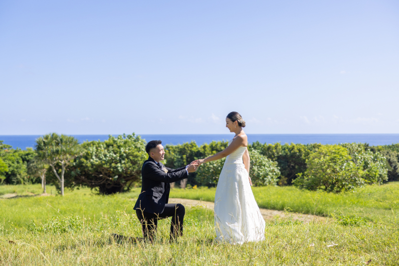 青々としたグリーンがおふたりをお出迎えします♬