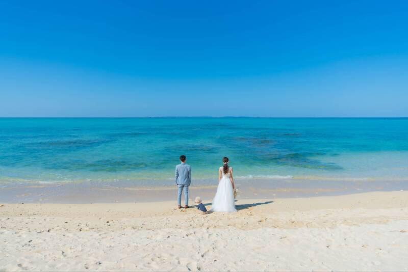 綺麗な海を眺める・・