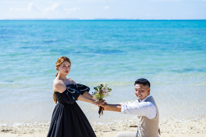 プロポーズ成功ショットも!2人ともいい笑顔です♪