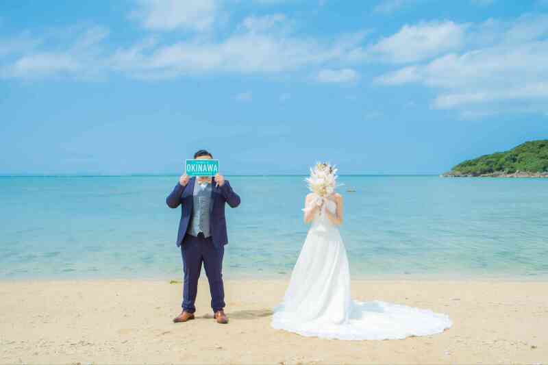 青い海での撮影