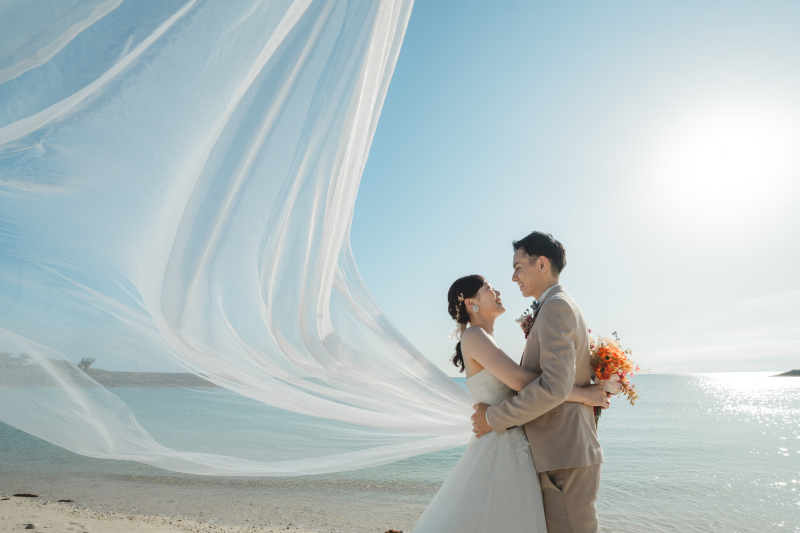 ヴェールを使った美しいショット！