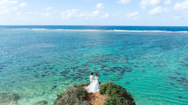 【ビーチ+ドローンフォトオプションプラン】崖から見える美しい景色☆ザネー浜撮影