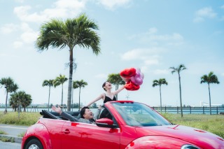 【ビーチ＆大自然スポット撮影200カット＋カラードレス追加】愛車と撮影