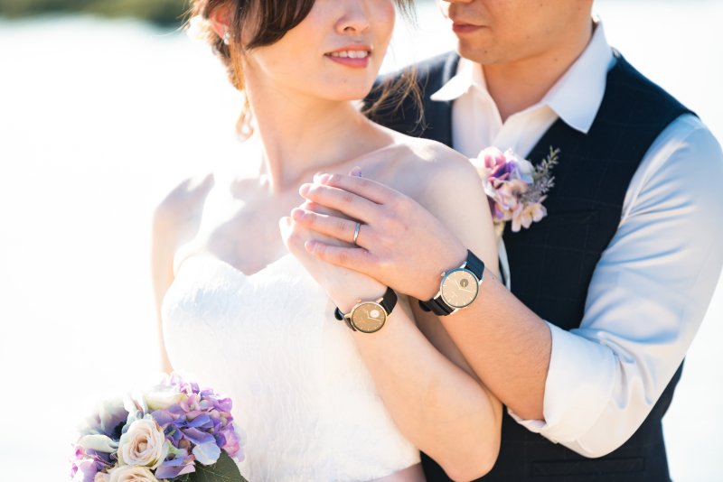 お揃いの腕時計