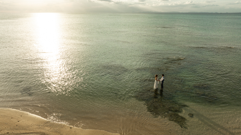 ドローンで撮るサンセットフォト