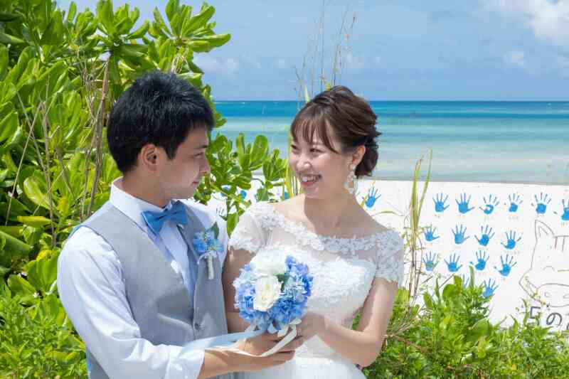 白と青で統一感