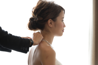 新婦ヘアチェンジ