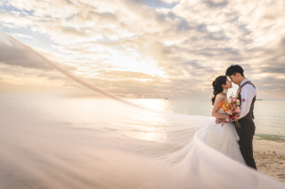 capryフォトウェディング沖縄（キャプリィフォトウェディング沖縄）_ビーチサンセットフォト ~Sunset~