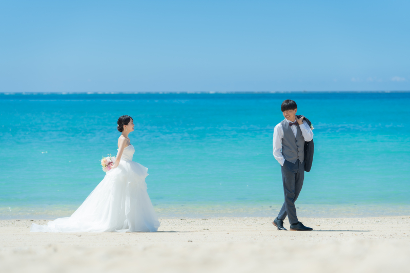 ★前撮りパックプラン【ビーチ＋選べる1ロケーション撮影コミコミ130カット】結婚式に使えるウェルカムボード＆ムービー付き♬