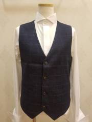 ベスト　508　チェック×ネイビー　Ｍサイズ