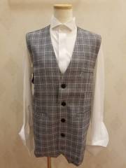 ベスト　513　チェック×グレイ　LLサイズ