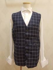 ベスト　509　チェック×ネイビー　Ｌサイズ