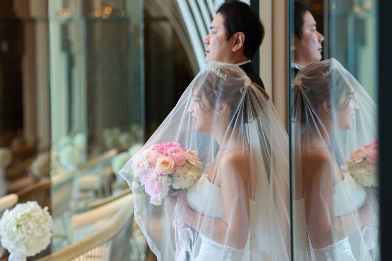 本格リゾートチャペルで感動的な挙式風撮影スタート