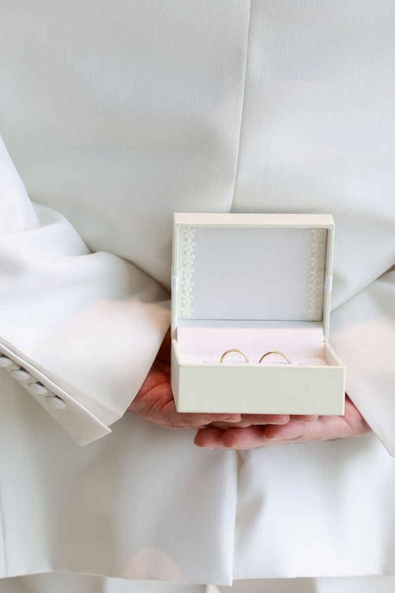 指輪が入ったリングBOX、名脇役を主役にした一枚