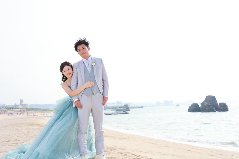 〈ビーチ撮影★〉どこまでも続く青い空と穏やかな海