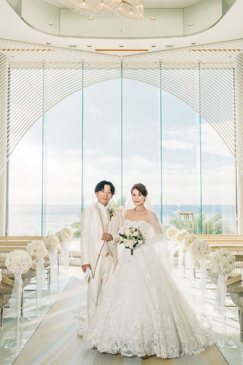 本格リゾートチャペルでふたりのウエディング記念♡