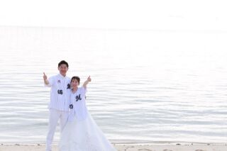 野球好きのふたりが撮る！！笑顔いっぱい☆彡ふたりらしい*PHOTOWEDDING