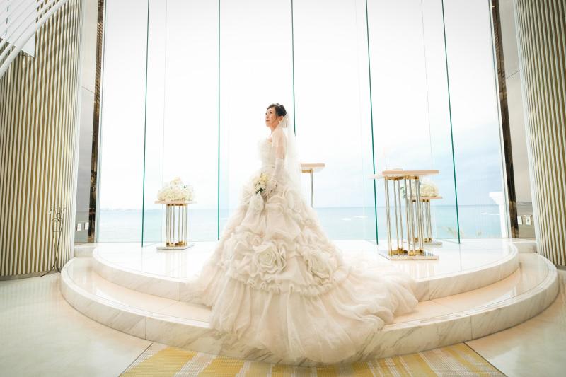 チャペルにて花嫁