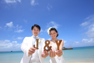 お二人のイニシャルでパシャリ