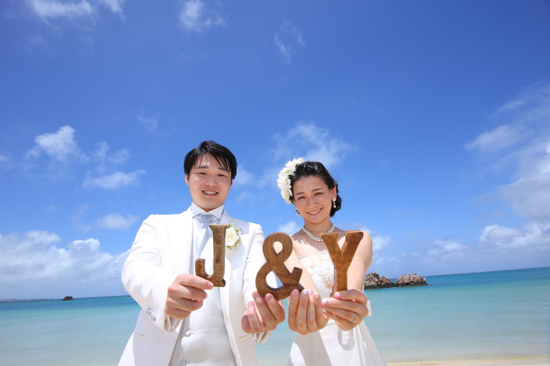 お二人のイニシャルでパシャリ